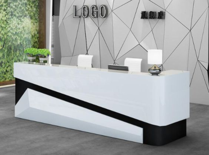 Modern White Office Reception Desk Counter | Buy the Best Office Furniture in Pakistan at the Best Prices | office furniture near me | furniture near me