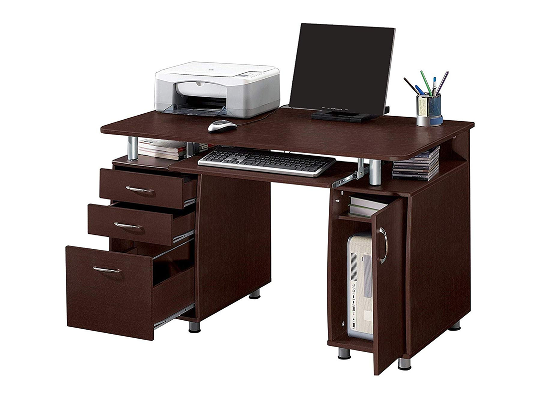 Computer PC Desk Home Office Study Writing Table 3 Drawers Bookcase | Buy the Best Office Furniture in Pakistan at the Best Prices | office furniture near me | furniture near me