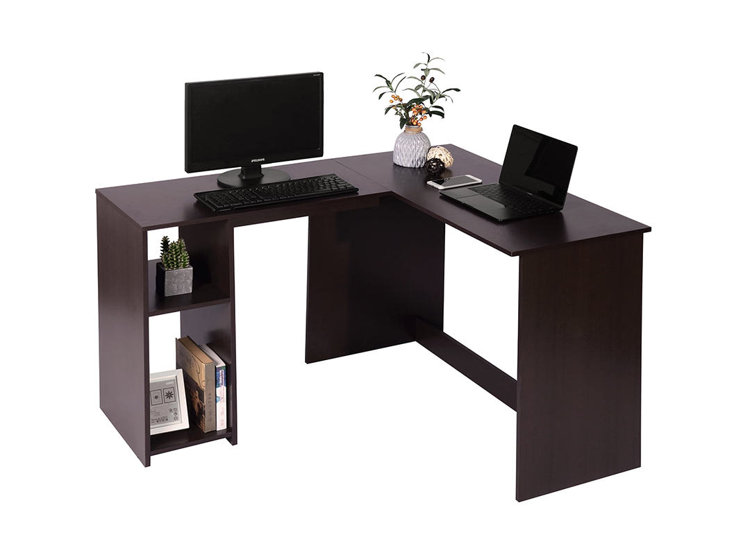 L-Shaped Computer Desk with Storage Shelf for Home Office | Buy the Best Office Furniture in Pakistan at the Best Prices | office furniture near me | furniture near me