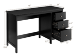 Computer Desk Study Writing Desk Home Office Workstation with 3 Drawers Black | Office Furniture | Furniture near me | Furniture Store near me | Furniture market near me | office furniture near me