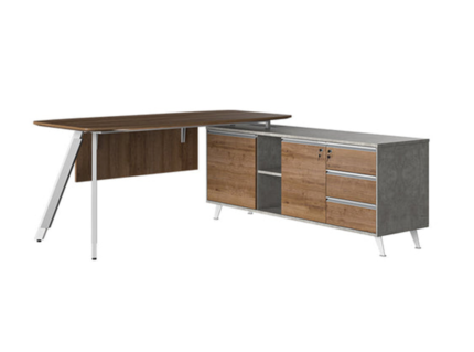 Manager Desk with Side Rack-Right | Office Furniture | Furniture near me | Furniture Store near me | Furniture market near me | office furniture near me