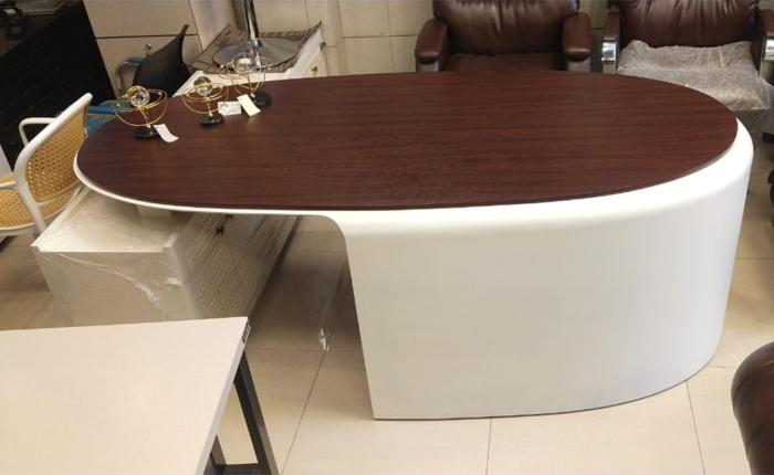 Oval L Shape Desk | Office Furniture | Furniture near me | Furniture Store near me | Furniture market near me | office furniture near me