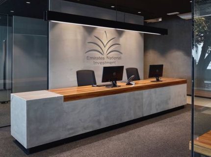 Marble and Wood Reception Desk | Furniture near me | Furniture Store near me | Furniture market near me | office furniture near me