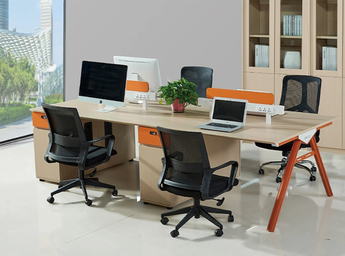 Wooden Office Computer Partition for Four Person | Furniture near me | Furniture Store near me | Furniture market near me | office furniture near me