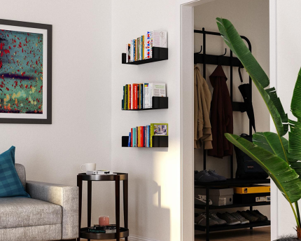 Bookshelf with Buro Hanger Cubicle Hooks | Office Furniture | Furniture near me | Furniture Store near me | Furniture market near me | office furniture near me