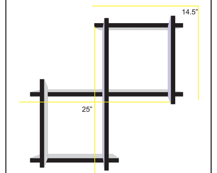 Cross Square Book Shelf | Office Furniture | Furniture near me | Furniture Store near me | Furniture market near me | office furniture near me